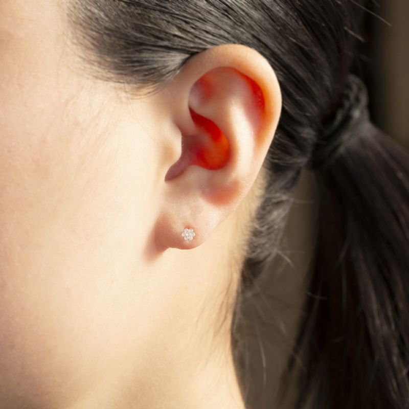 K10 YG ダイヤモンド ピアス | IKEDAジュエリーオンライン