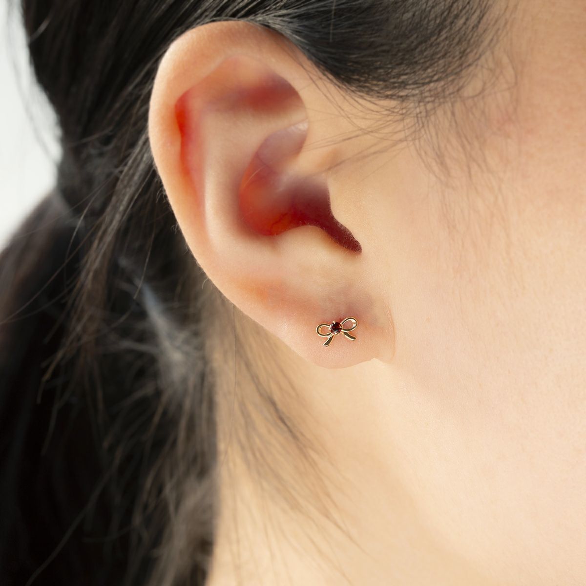 スタージュエリー ガール　K10 YG　アゲート　ガーネット　ピアス　片耳 K10 YG ガーネット ピアス | IKEDAジュエリーオンライン